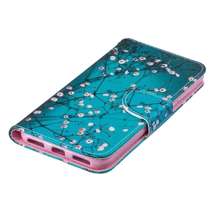Huawei Y6 2019 Coque de Protection tui en Cuir Flip Support