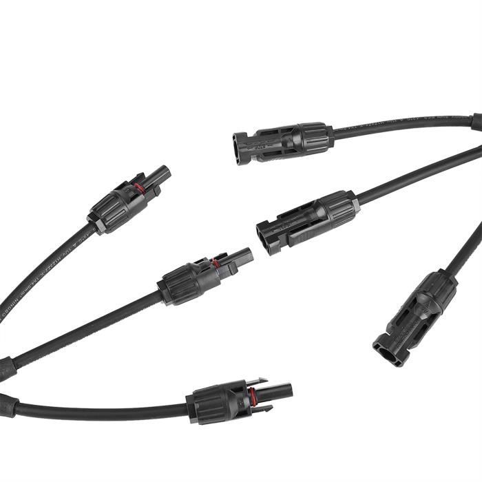 Câble d'extension solaire Câble de type Y, connecteur femelle MC4 et connecteur  mâle Adaptateur de câble PV à 3 branches - Cdiscount Bricolage