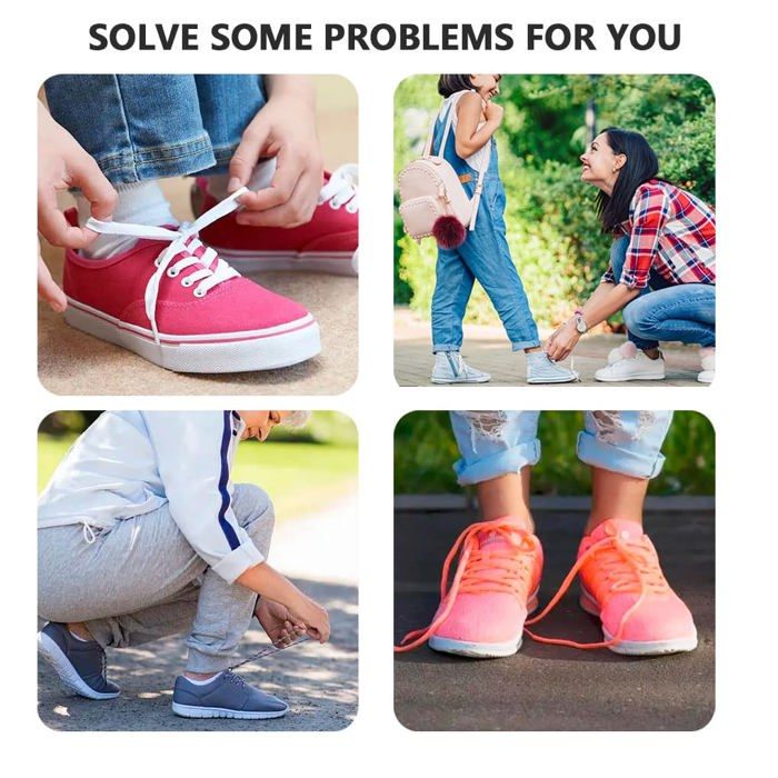 Lot de 6paires de lacets élastiques sans nœuds,lacets universels - Main Image