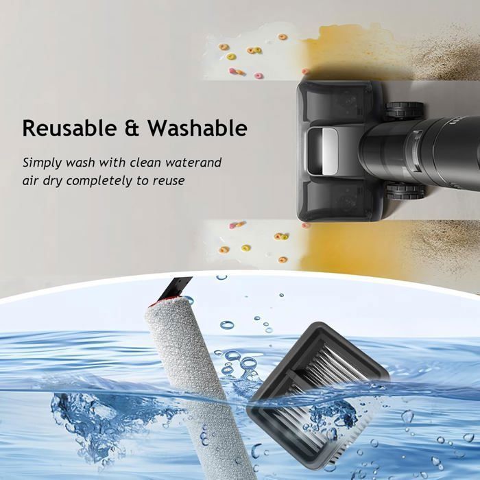 Accessoires Pour Aspirateur Laveur Laresar M3 - Brosse Principale, Filtre HEPA, Chiffon Vadrouille, Réservoir D'eau - Kit De Remplacement - 11