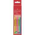 FABER-CASTELL 5 Crayons de Couleur Néon Jumbo Grip-0