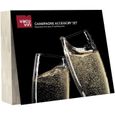 VACU VIN Coffret accessoires à Champagne - 3 pièces-0