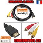 STRAßE TECH 1.5M HDMI vers 3 RCA Câble Convertisseur HDMI Mâle vers 3RCA Audio Video Câble Adaptateur