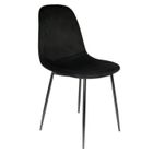 CMP - PARIS Chaise velours côtelé Giulia noir - Noir
