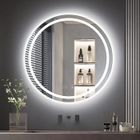 DRIPEX Miroir Salle de Bain 50cm, 3 Couleurs Température, Miroir LED Rond Anti-buée, Dimmable, Interrupteur Tactile, HD Verre Trempé, IP44