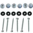 44718 Kit pour profil vissable plaque polycarbonate (50 pcs) - l: 22 cm - E: 16 mm - Aluminium