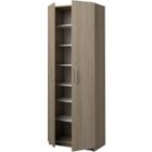 PEGANE Armoire placard - meuble de rangement coloris chêne cortez - Hauteur 180 x Longueur 60 x Profondeur 35.6 cm