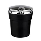 QIFULL Cendrier de Voiture Portable avec LED bleu (Noir)