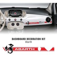 Stripes Bandes Adhésives pour Tableau de Bord Fiat 500 Abarth + Scorpion 3D