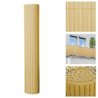 Canisse en PVC pour jardin, balcon ou terrasse - LOSPITCH - Bambou - Double face occultant - 120x400cm