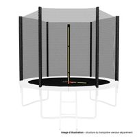 Filet de sécurité extérieur pour trampoline 8FT ø244cm - Universel - Avec bouchons hauts de perches