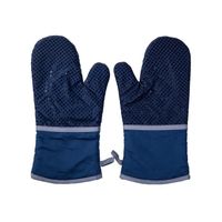 Manique,1 paire mitaines de four gants cuisine porte Pot épais résistant à la chaleur mitaines mitaines - Type Bleu