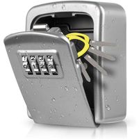 Boîte à clés de sécurité extérieure étanche en alliage de zinc avec 4 codes de combinaison adaptés à l'école de garage à domicile
