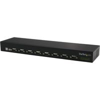 StarTech.com Hub serie RS232 a 8 ports - Adaptateur USB vers 8x DB9 RS232 a montage en rack avec installation en serie (ICUSB