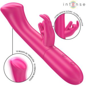 Vibromasseur Double Stimulation (G-spot & Lapin) Rose USB Magnétique - Silicone, Neuf