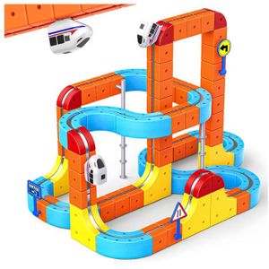 117 Pièces Circuit De Train électrique Clickrail – Thème Océan, Train Requin Anti-gravité, Jouet STEM 3D Pour Enfants 3-8 Ans