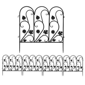 animaux chiens barrière de bordure de séparation de bordure de bordure de piquet décoratif parterre de fleurs Clôture de jardin pliable en métal antirouille pour terrasse