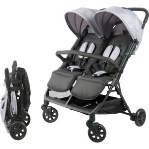 Chicco OHlalà Poussette Canne Double, Poussette pour Jumeaux de la  Naissance à 15 kg, Inclus une Housse de Pluie, Capote Extensible - black  night & Crochet Universel pour Poussette, Noir : 