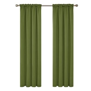 Deconovo Lot de 2 Rideaux Cantonni/ère Occultant avec Pattes Court Chambre Rideau de Porte Thermique Salon Moderne D/écoration Salle Balcon Beige 132x46cm