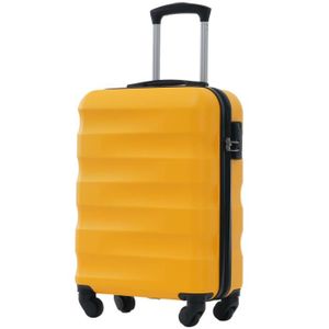 VALISE - BAGAGE Valise rigide, valise de voyage, bagage à main 4 roues, matériau ABS, serrure douanière TSA, 69x44.5x26.5,cm, jaune