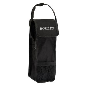 SAC PÉTANQUE - BOWLING Sacoche noire en nylon pour jeu boules de pétanque