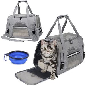 Sac De Transport Pour Chien Caisse Pliable Pour Chat 70 X 52 X 52 Cm Gris  12_0001243 à Prix Carrefour