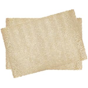 30 Sets De Table Jetables Or - Ronds Ø16cm, Style Feuille D'Or Pour Événements
