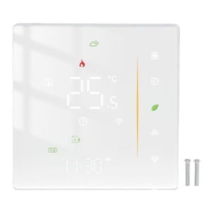 THERMOSTAT D'AMBIANCE TMISHION Thermostat programmable Thermostat Intelligent WiFi Programmable pour Tuya pour Chaudière Domestique Eau Chauffage au Sol