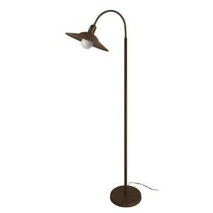 LAMPADAIRE LODGE-Lampadaire arqué métal  bronze Abat-jour: conique métal bronze 1 ampoule E27 industriel P30xD30xH155cm