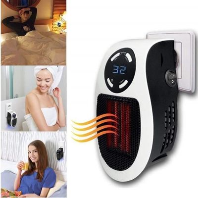 Radiateur Soufflant Mural 400W - Petit Chauffage D'appoint Pour Chambre, Bureau, Atelier, Garage (prise Murale)