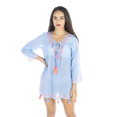 Tunique de plage pour femmes Isla Bonita By SIGRIS Été Bleu