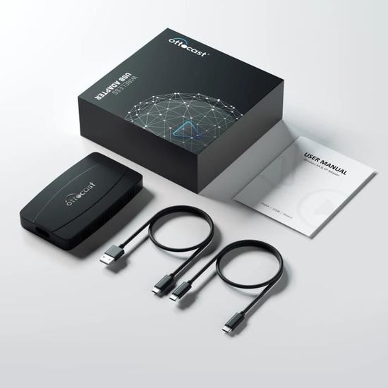Boîtier AI Android Auto Et CarPlay Sans Fil Ottocast P3 Lite - 4Go RAM + 64Go, Netflix, YouTube, Qualcomm 665