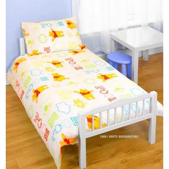 Parure De Lit Bebe Winnie L Ourson Blanc Cdiscount Pret A Porter