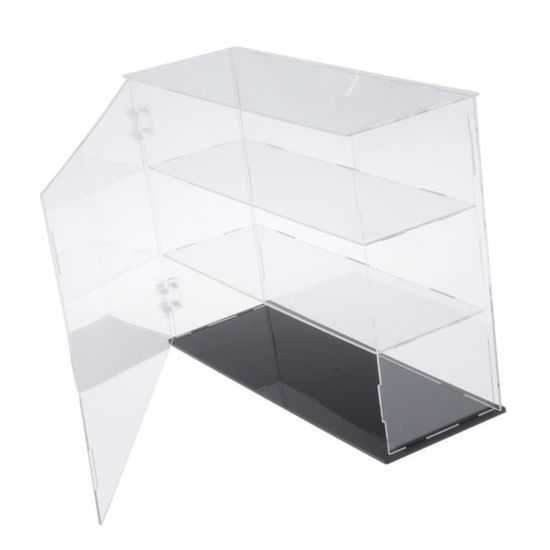 Vitrine en acrylique transparent - Vitrine de collection - Cabinet d'affichage pour figurines - Parfait pour les figurines, sacs, chaussures, protection contre la poussière avec porte magnétique et