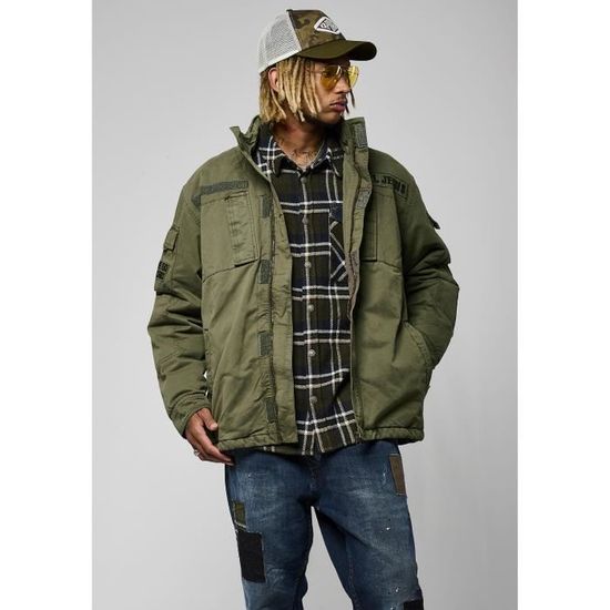 KAPORAL - Veste kaki Homme BRIAN Kaki - Cdiscount Pr??t-?�-Porter