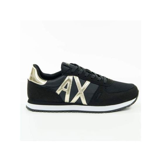 Basket femme Armani Exchange Classique Contraste noir or 40 Noir or Cdiscount Chaussures
