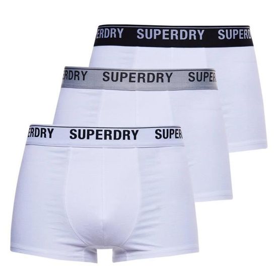 Superdry Calecon Homme uni Paquet de 3 Blanc mix Cdiscount Pret a Porter