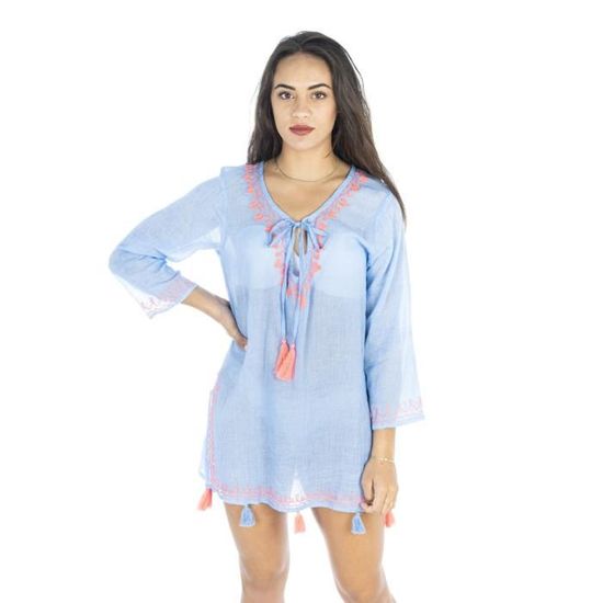Tunique de plage pour femmes Isla Bonita By SIGRIS Été Bleu