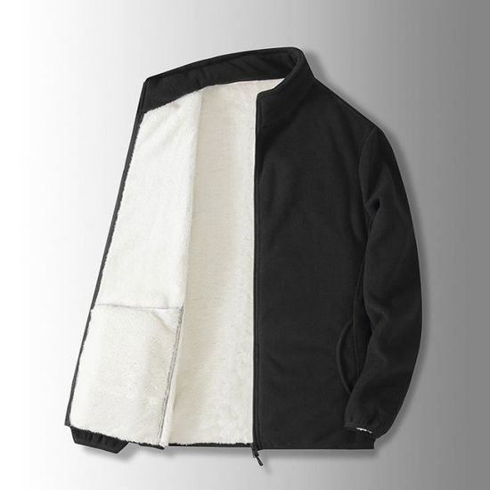 Générique Hommes Veste Polaire - Hiver Chaud Épaisse Veste de Manches Longues Hoodie Casual Sportswear Pull Sportswear