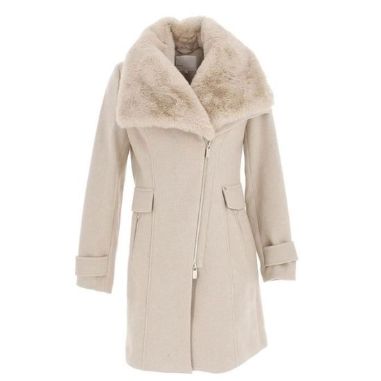 Manteau Lisboa ecr caban l Salsa Beige Cdiscount Pret a Porter