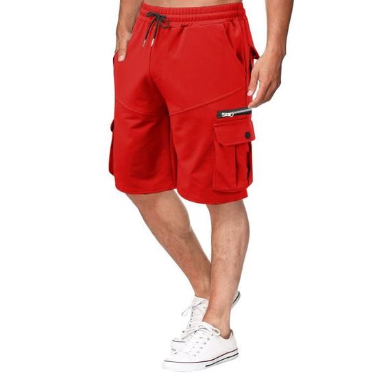 Bermuda Cargo Homme En Coton – Short Sport Décontracté Avec Poches | Grandes Tailles Disponible | Pour Running, Travail, Quotidien - 4