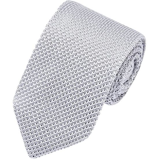 Cravate Tricotée Étroite 7cm Pour Homme - Style Rétro Décontracté Bureau | 100% Polyester