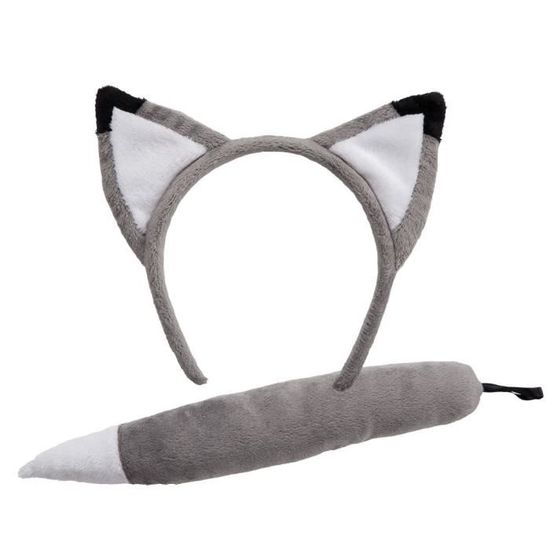 DRESHOW Gants et Queue de Loup Queue de Loup et Oreilles Costume