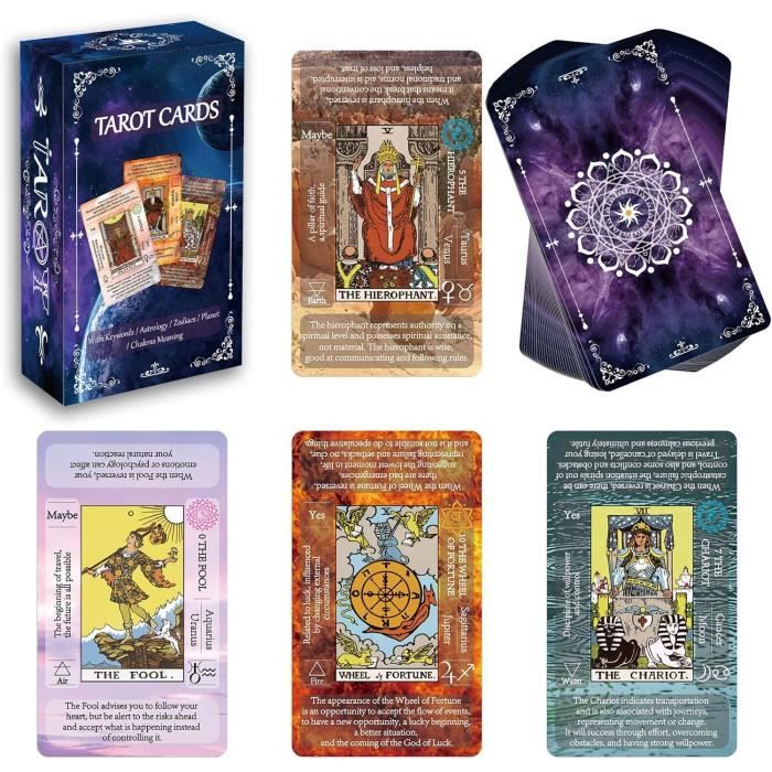Nappe De Tarot En Velours Violet Noir Or - Tapis De Table + Sac Pour Cartes De Tarot Et Divination