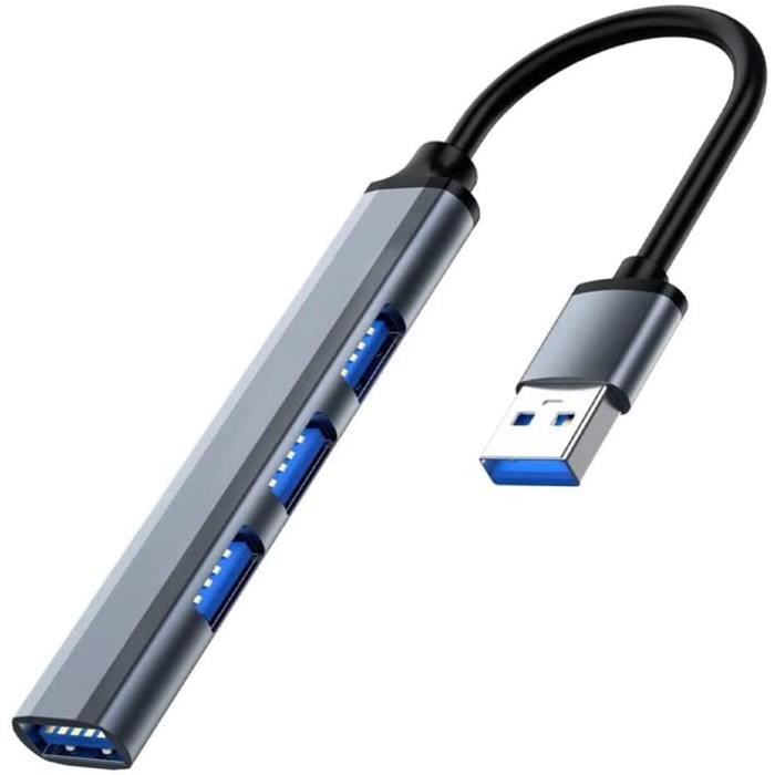 Hub USB 3.0 Multi USB 4 Ports 3.0 5Gbps Adaptateur Portable Multi Data Hub  avec Câble de 30mm Compatible pour Macbook/Mac Pro/Mini/i - Cdiscount  Informatique