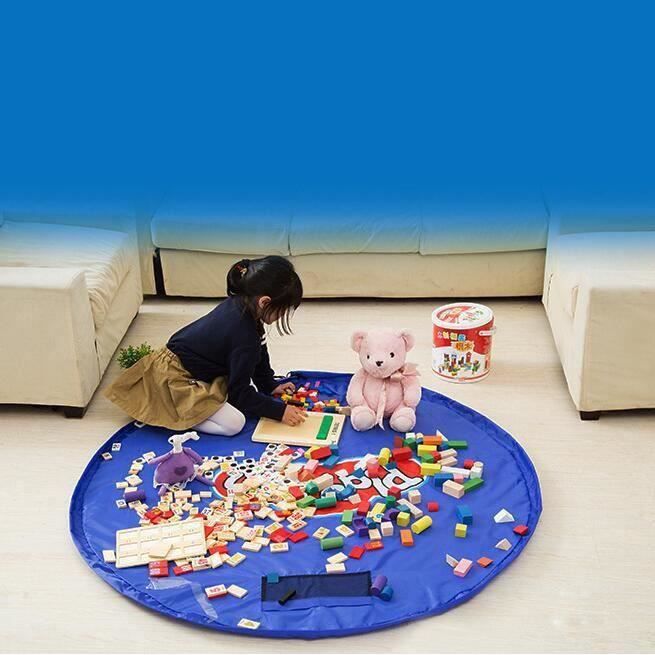 Sacs à jouets pour enfants 150CM Organisateur de Jouets pour Bébé Enfant Organisateur Tapis Sac de rangement Jouet Coton Grand Sac de Rangement de Jouets 60 Pouces