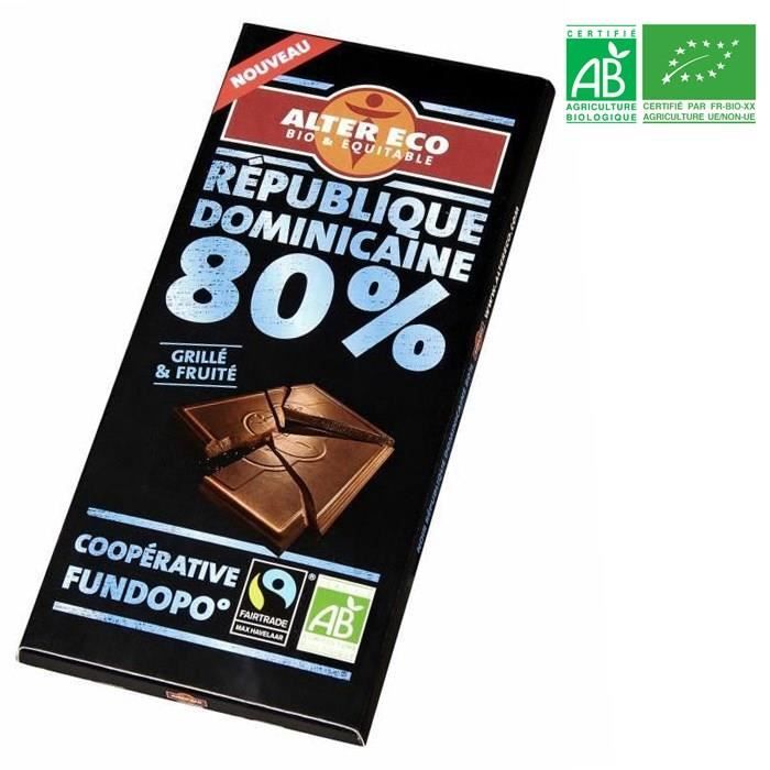 Choc nr rep dom 80% alt eco bio100g