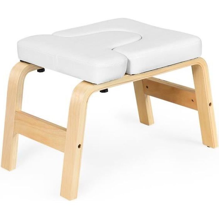 COSTWAY Tabouret d'Inversion de Yoga Chaise de Yoga Charge Max 200KG Headstand de Fitness Appareil Yoga pour Entraînement 61x36x39CM