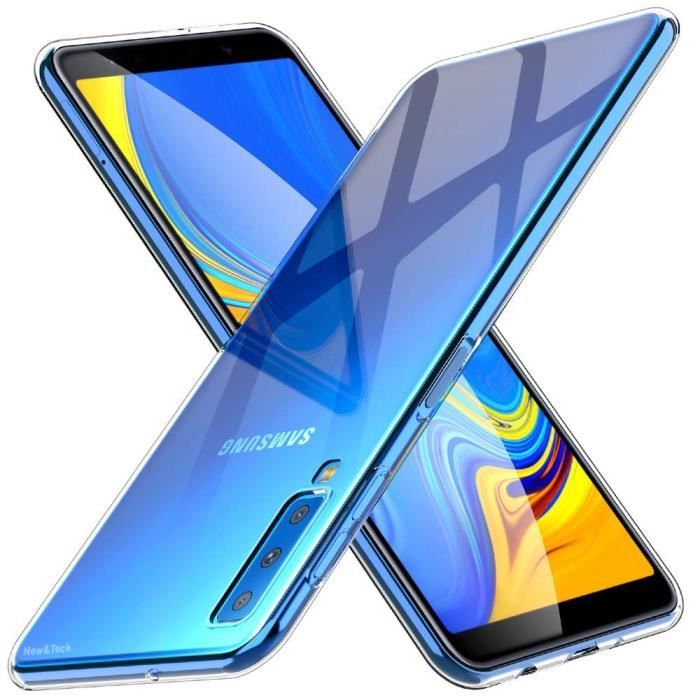 N&T Coque Samsung Galaxy A7 2018 Transparent Protection Souple Fin en Gel TPU pour Etui Housse Samsung Galaxy A7 2018
