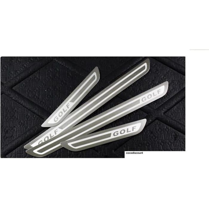 Jeu de 4 seuils de portes chrome AV et AR pour vehicule GOLF